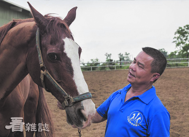 謝煥祥愛馬、懂馬，不斷強調自己不是生意人。葉俊宏攝影